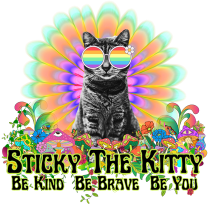 Be Kind  Be Brave  Be You - 3" Die Cut Sticker