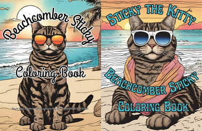 Sticky the Kitty - Beachcomber Sticky Coloring Book (It's really for you, parents!)