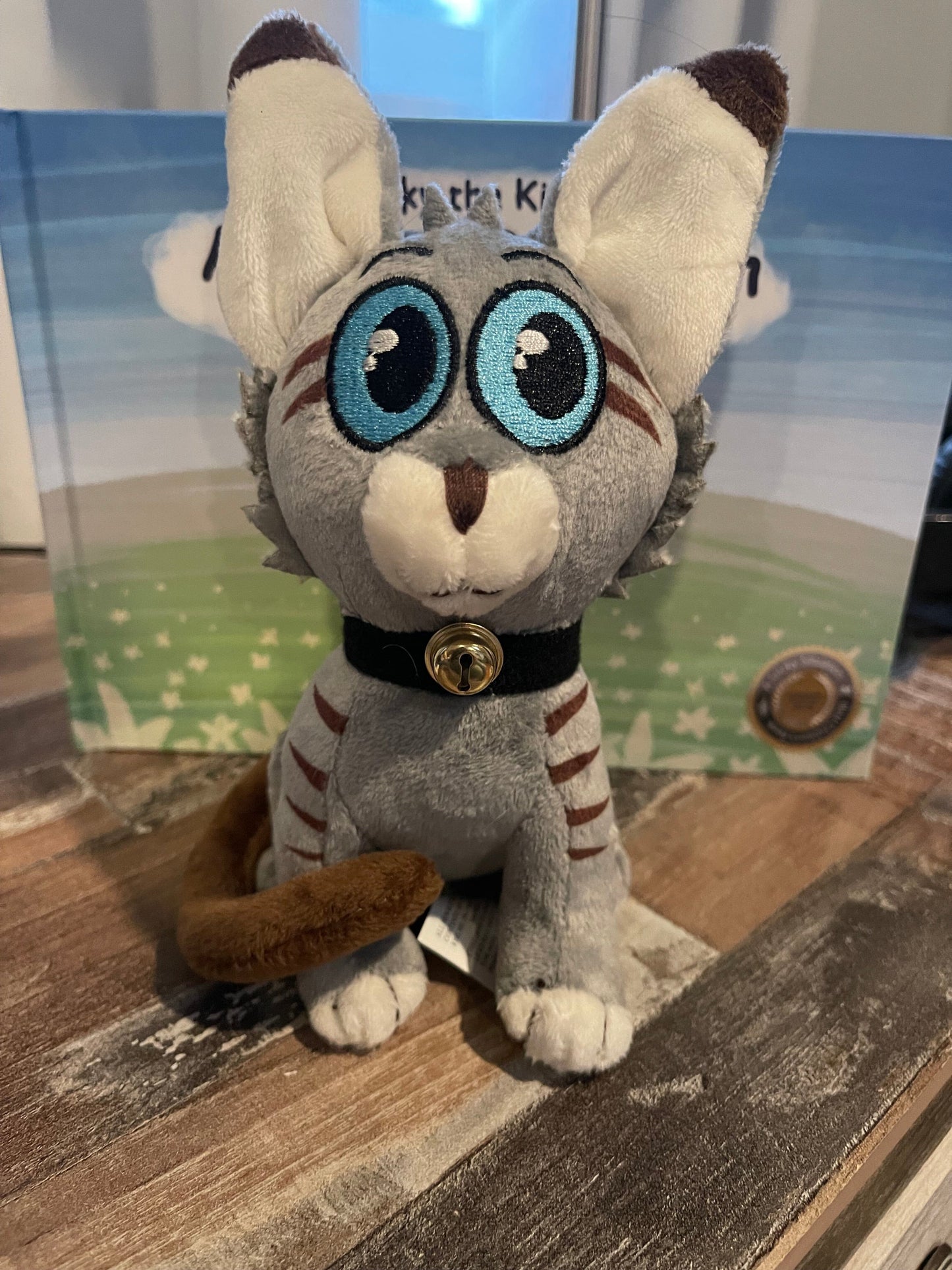 Sticky the Kitty, Stuffie! Modeled after the Sticky from the Award winning kids books, the Sticky Stuffie has made his way from the Pyramids of Egypt to the top of Alaska and all the way down to Australia! Where will YOUR Sticky go?