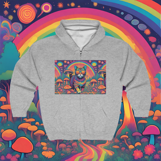 Psychedelic Sticky - Volume 4 - Full Zip, SUPER COZY Hooded Sweatshirt