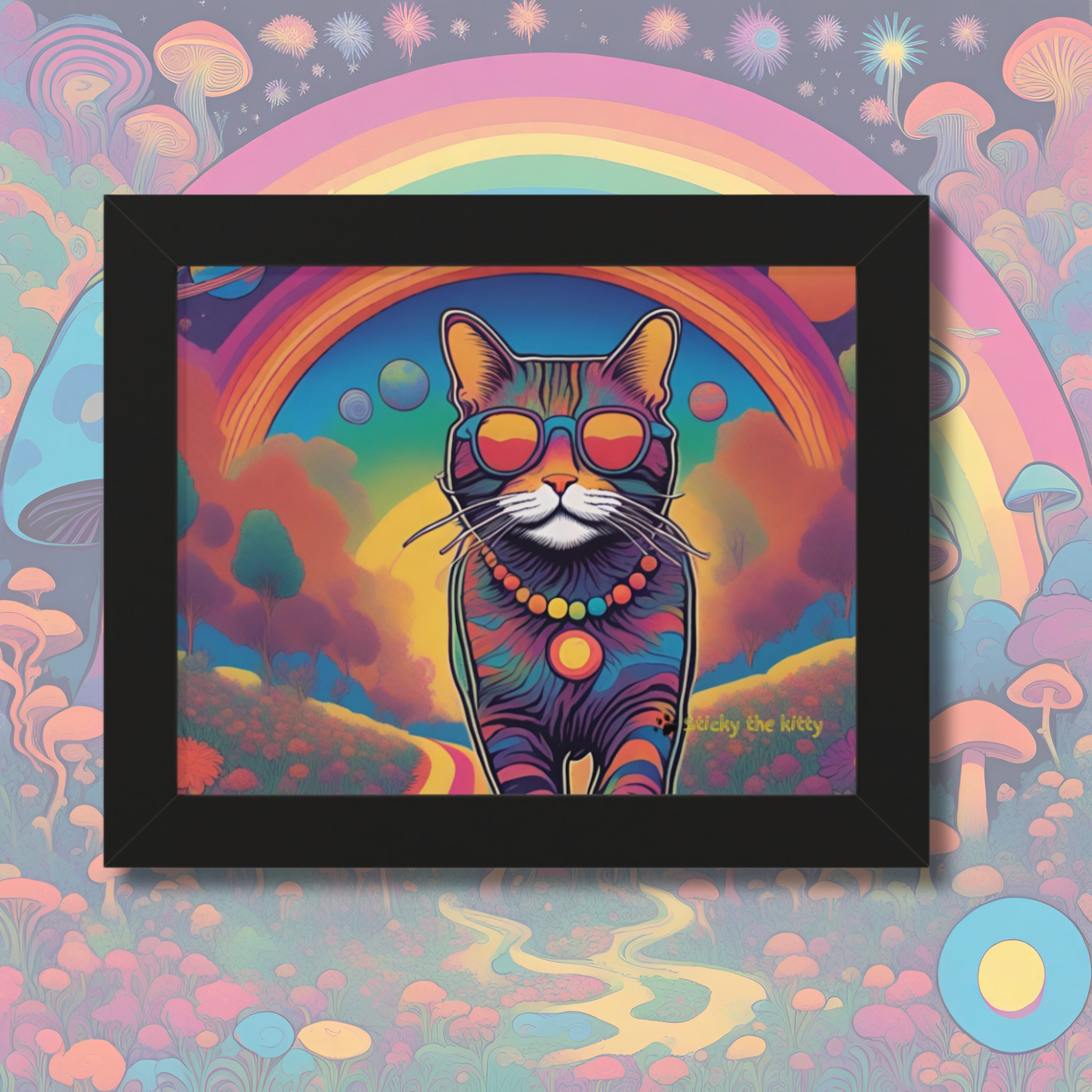 Psychedelic Sticky - Volume 6 Super Cool, Framed Horizontal Poster