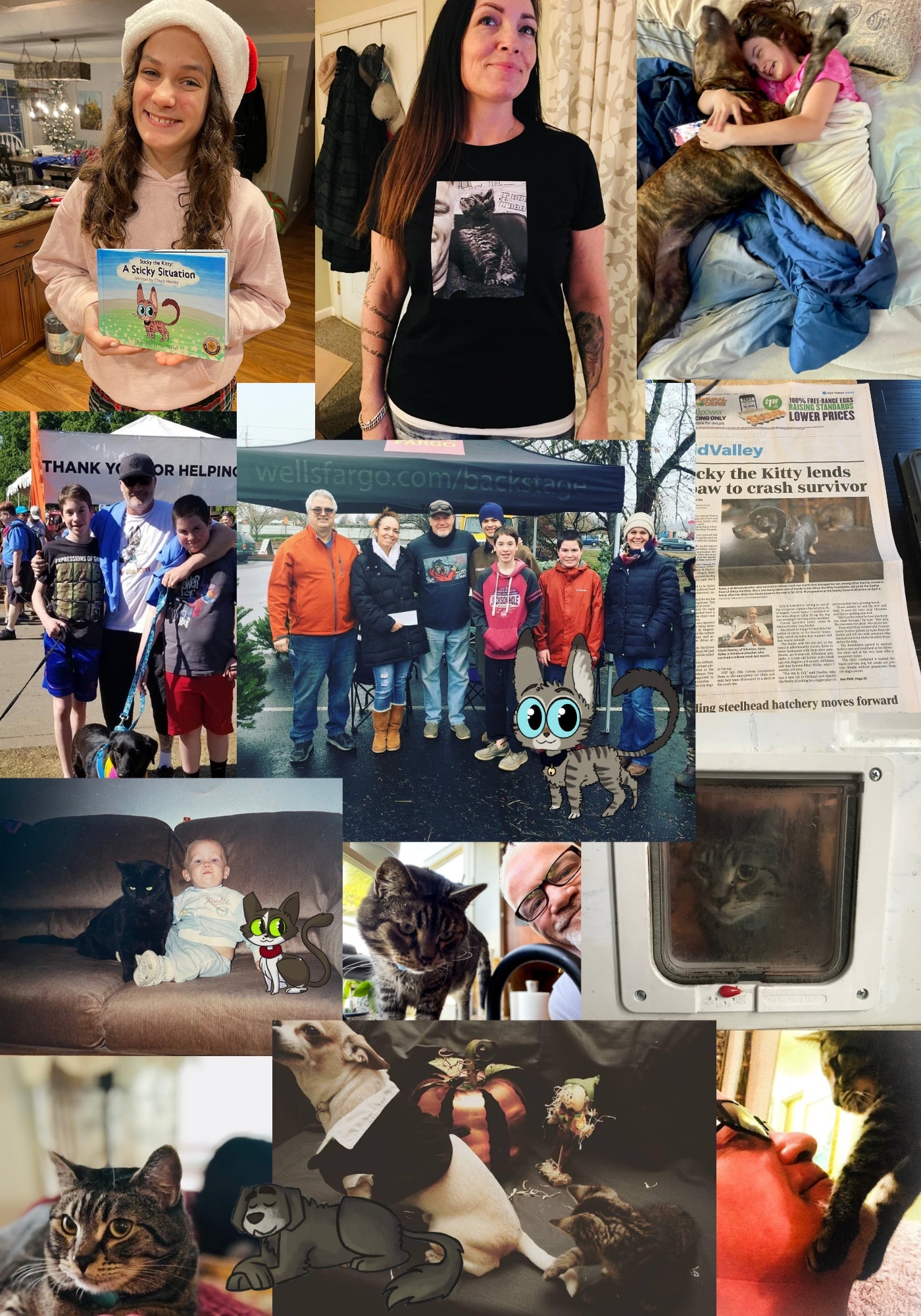 Cats Find You; 2nd Edition (Personalized and signed by Chuck and more importantly, Sticky)